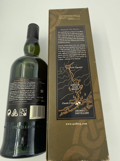 Ardbeg Airigh Nam Beist - 1990 - 1990 distilled, 2009 release - 700ml - 46% abv