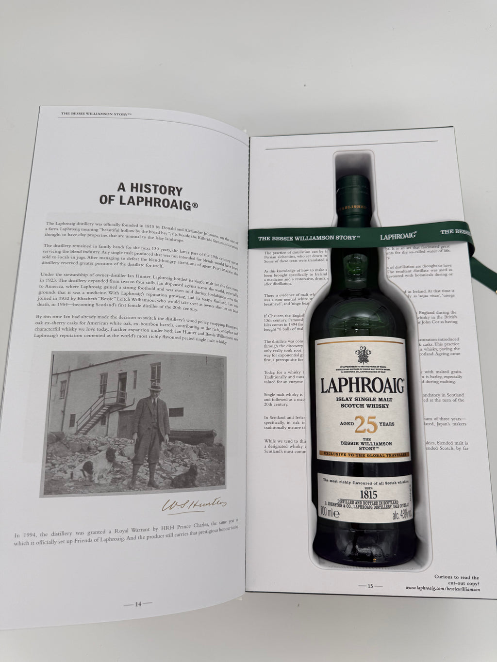 Laphroaig 25 Year Old - The Bessie Williamson Story