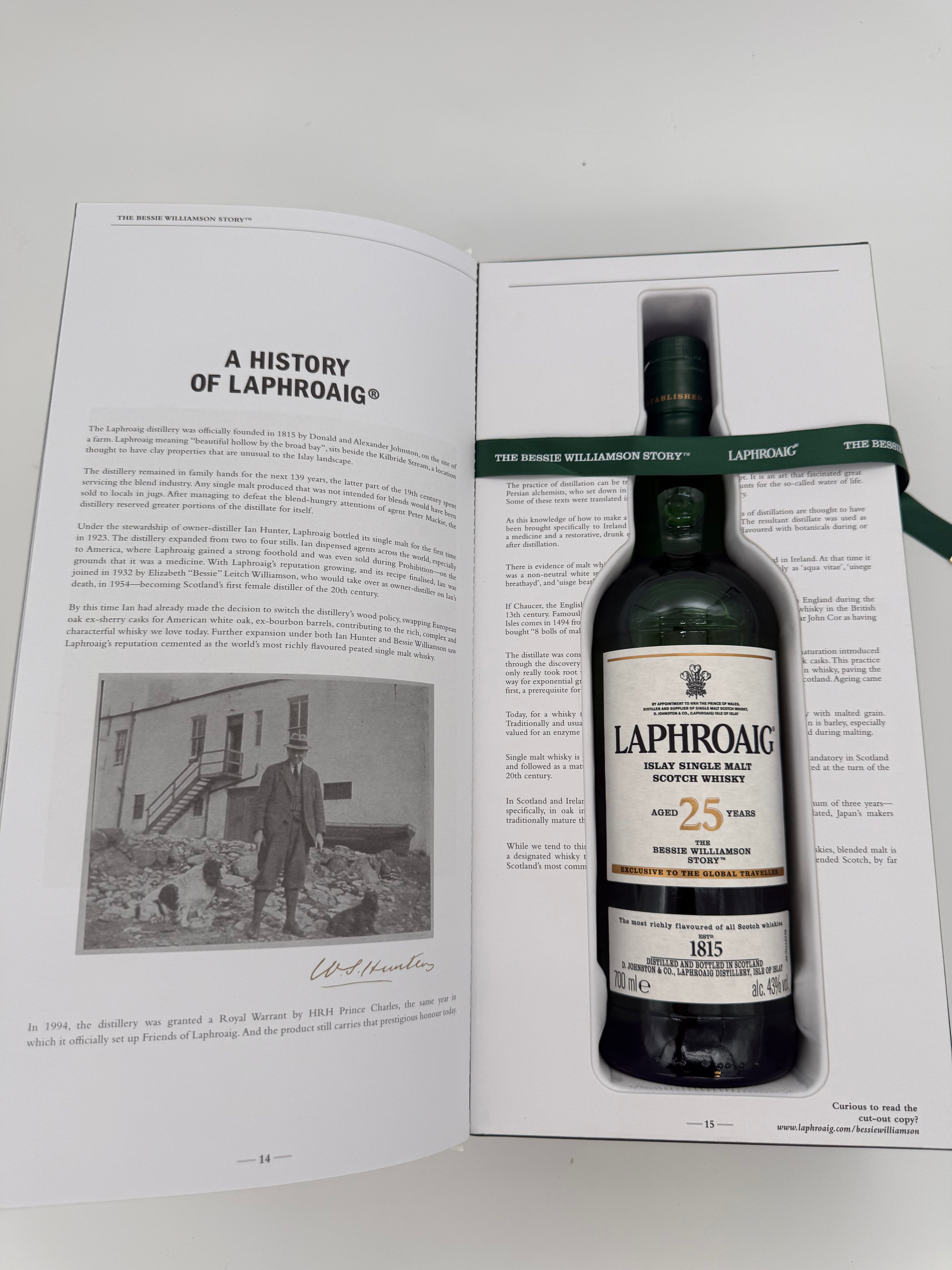 Laphroaig 25 Year Old - The Bessie Williamson Story