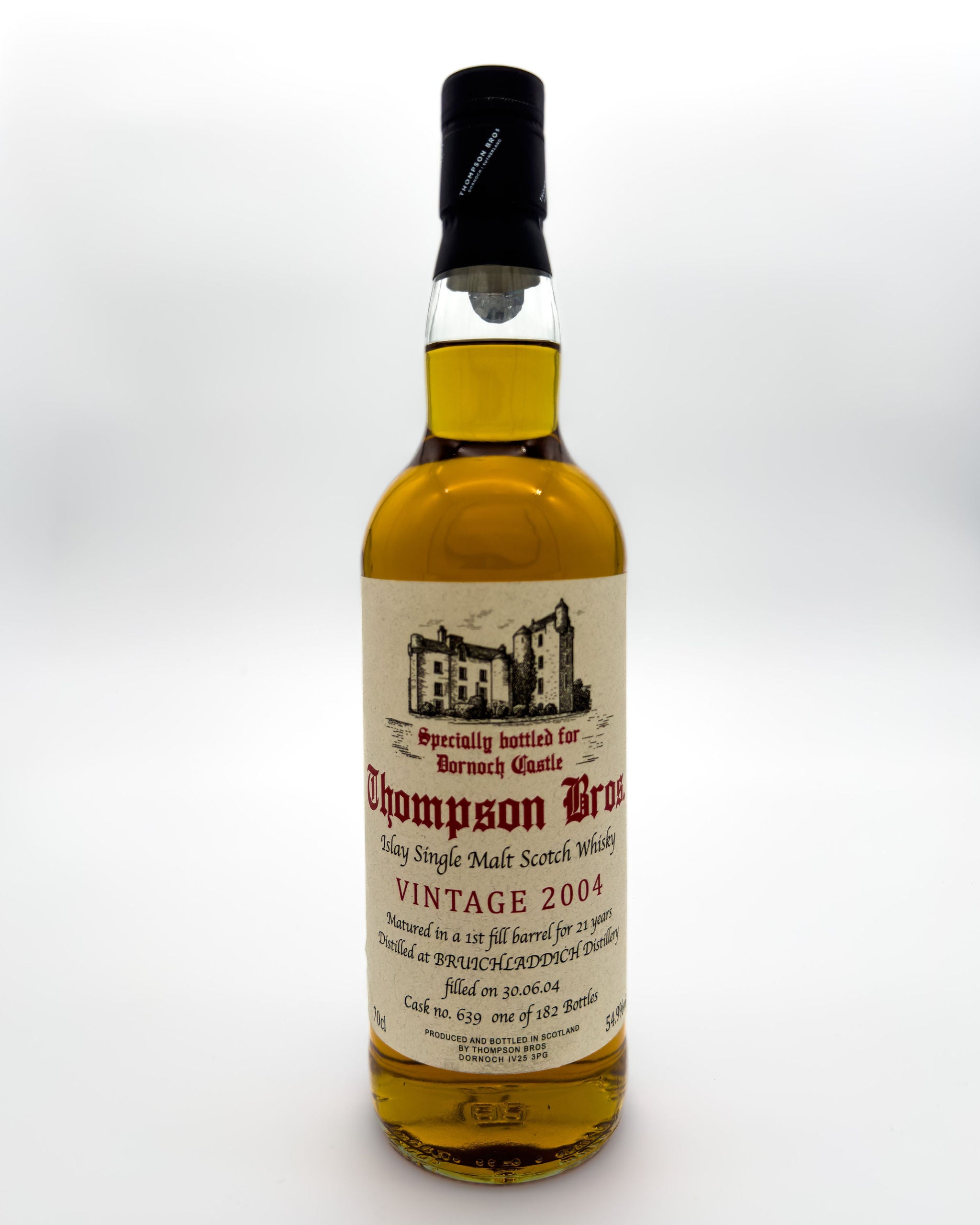 Bruichladdich  21 Year Old Single Cask no. 639 - 2004 Vintage - Thompson Bros - 700ml - 54.9% vol.